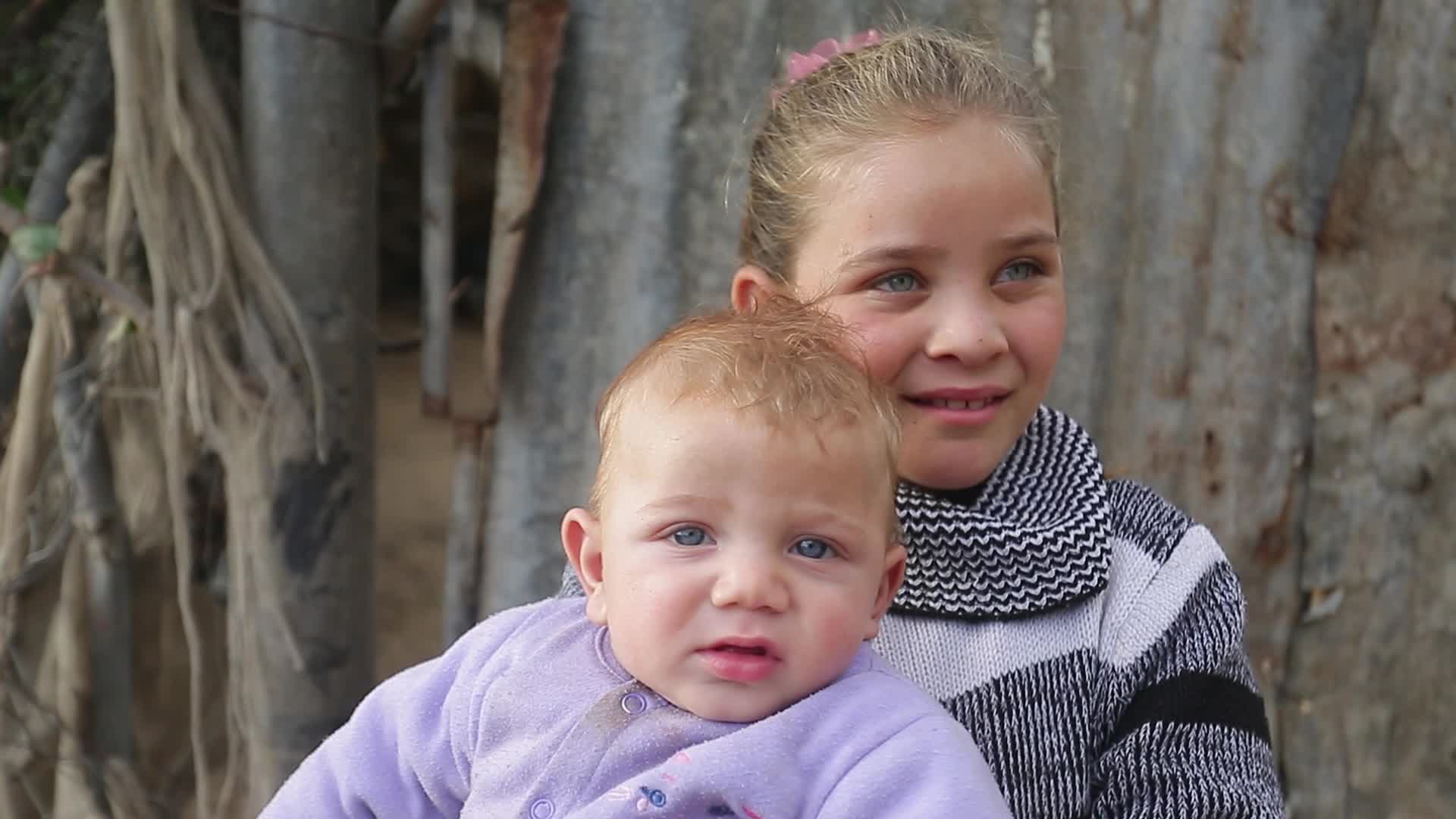 Cold weather on the outskirts of Jabalia camp, Palestine