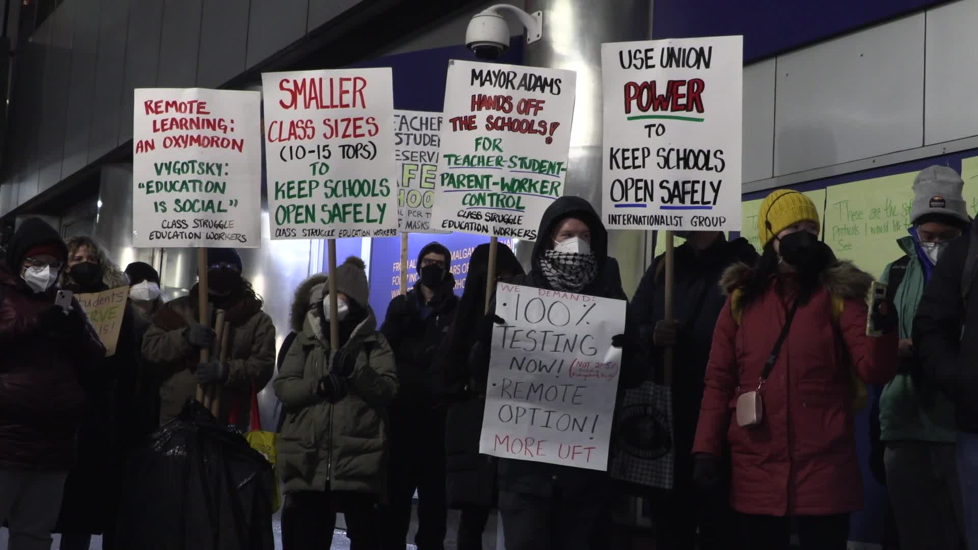 NYC: Rally for Safe Schools amid COVID-19 outbreak