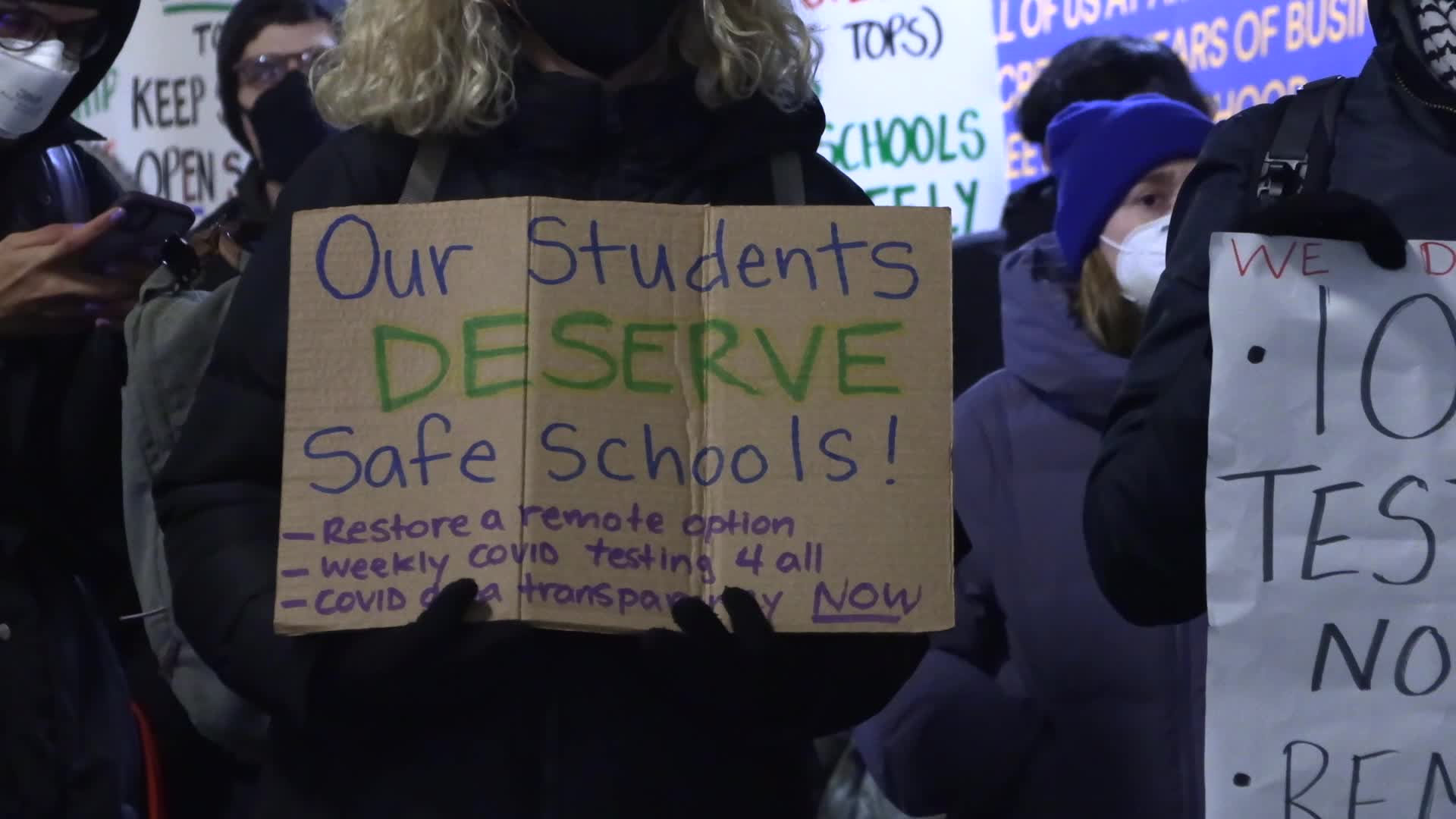 NYC: Rally for Safe Schools amid COVID-19 outbreak