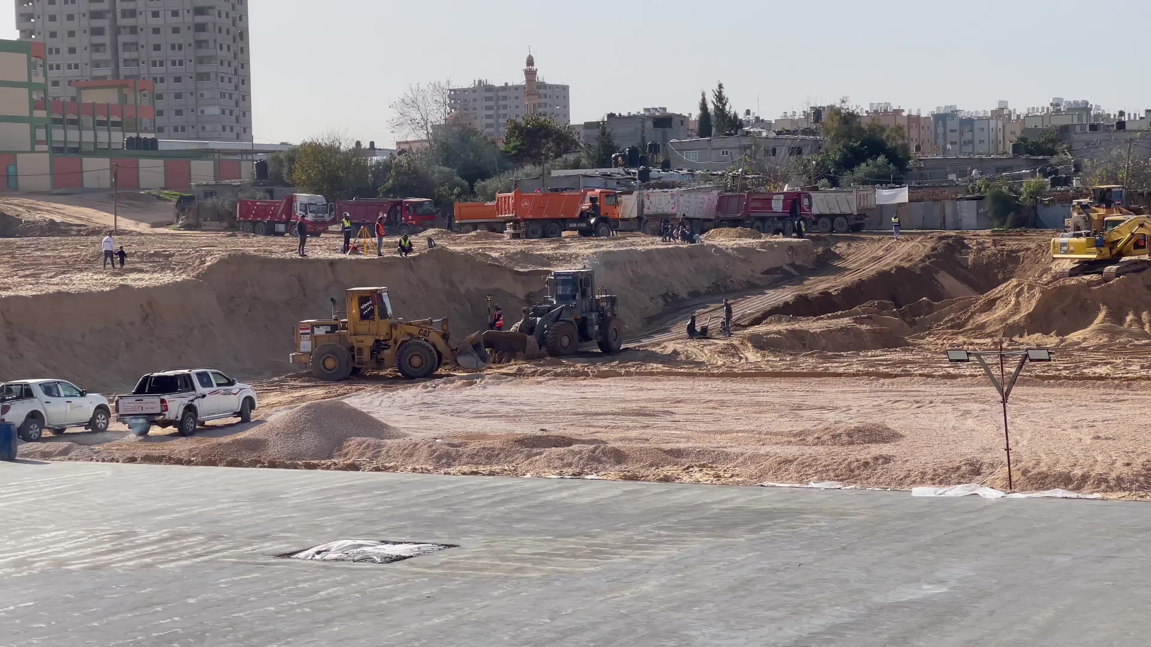 Construction site of a new housing complex north of Gaza City 
