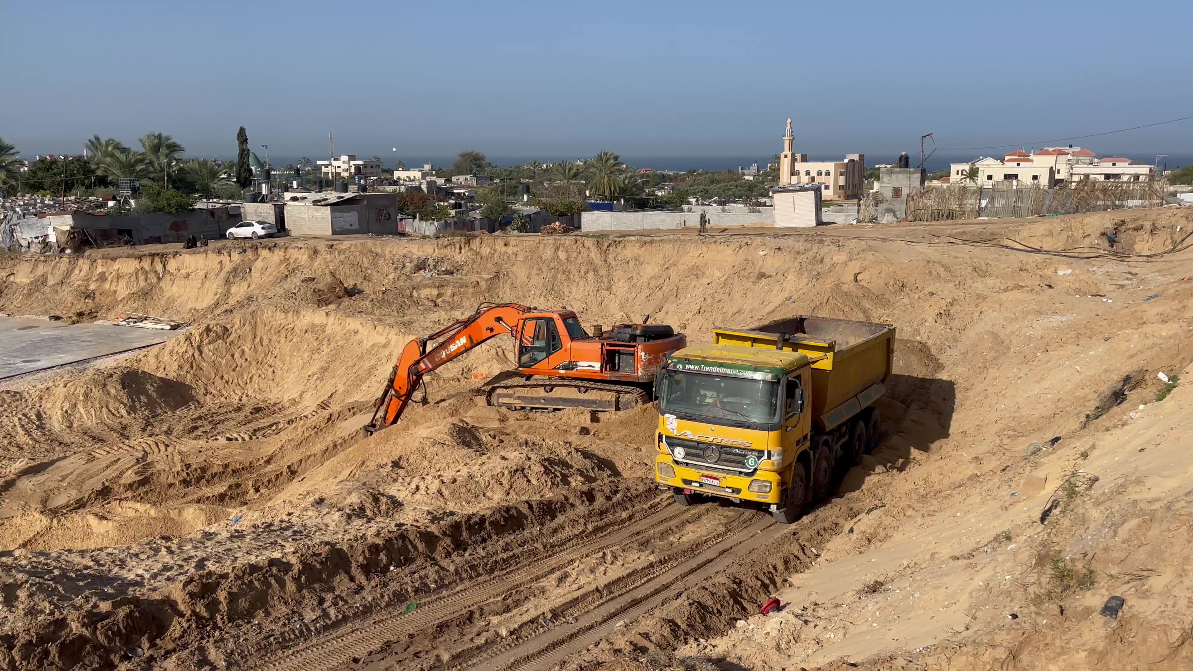 Construction site of a new housing complex north of Gaza City 