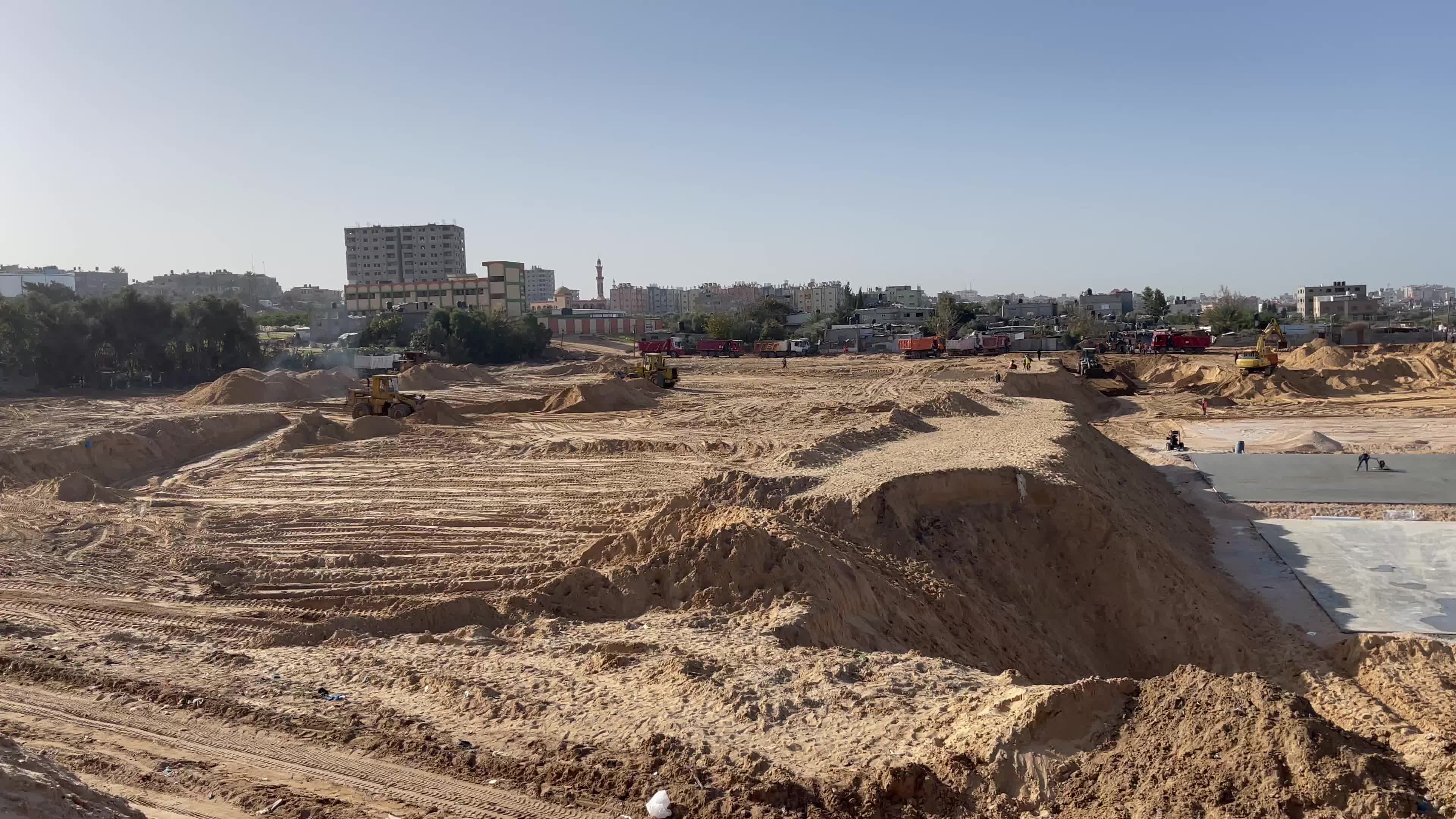 Construction site of a new housing complex north of Gaza City 