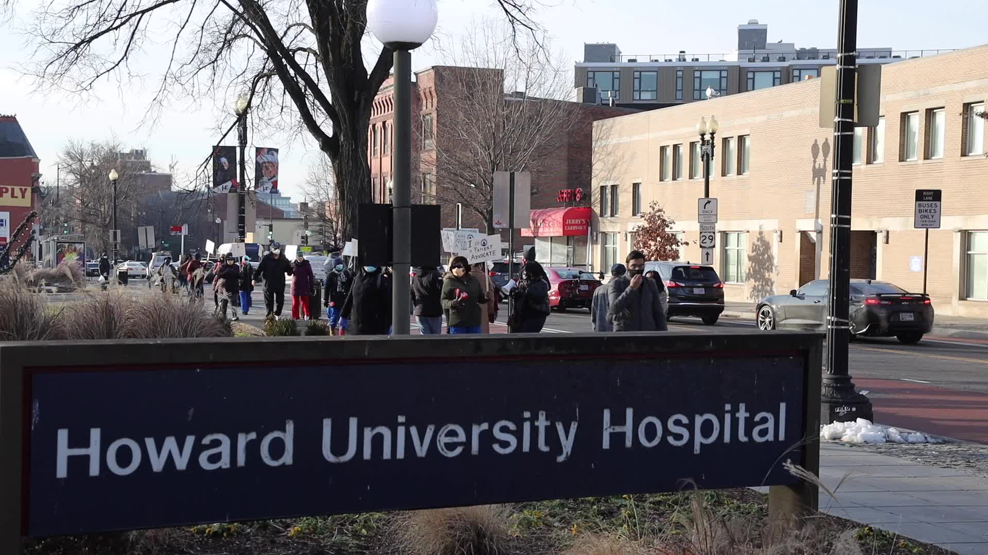 Nurses rally at Howard University Hospital