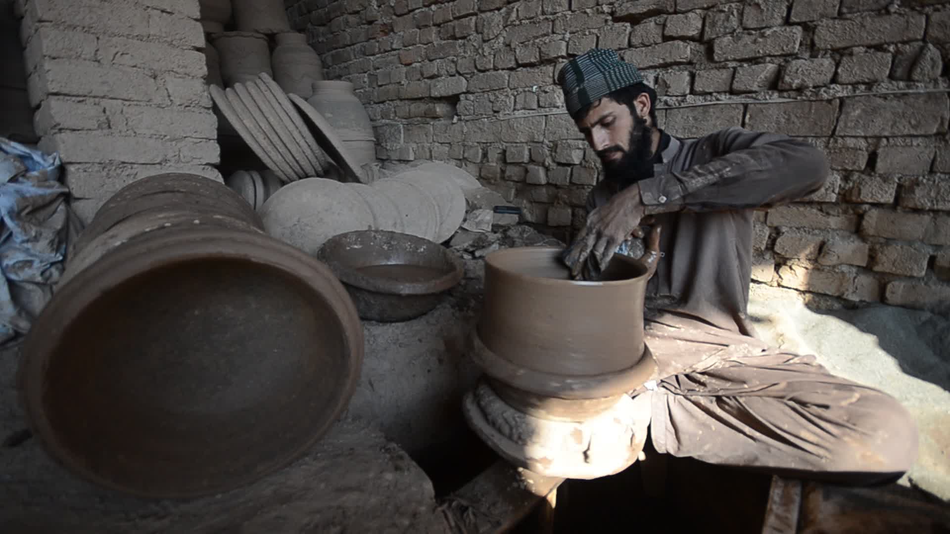 Traditional clay pots in Peshawar