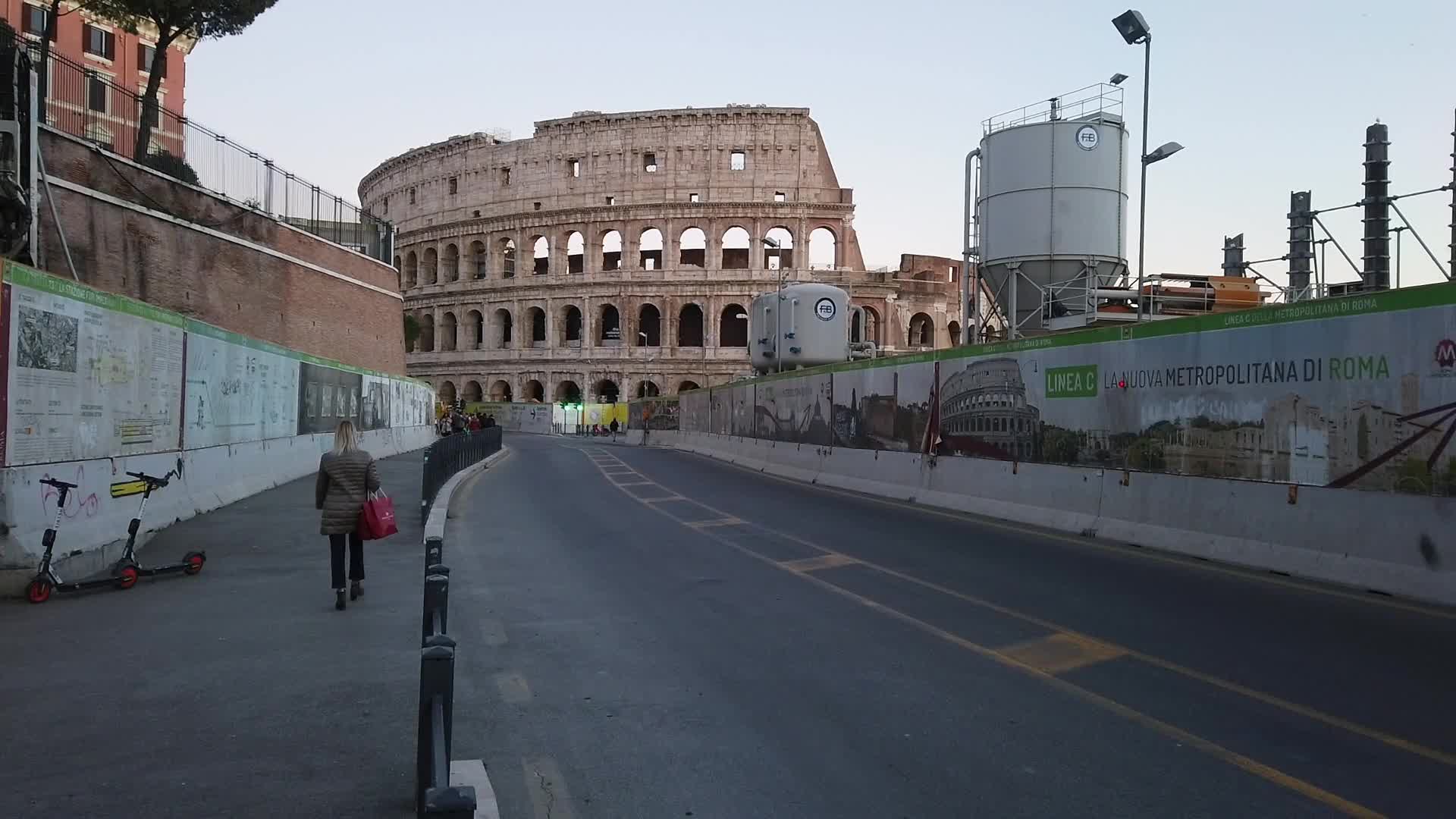 Colosseum deserted due to Covid-19 pandemic
