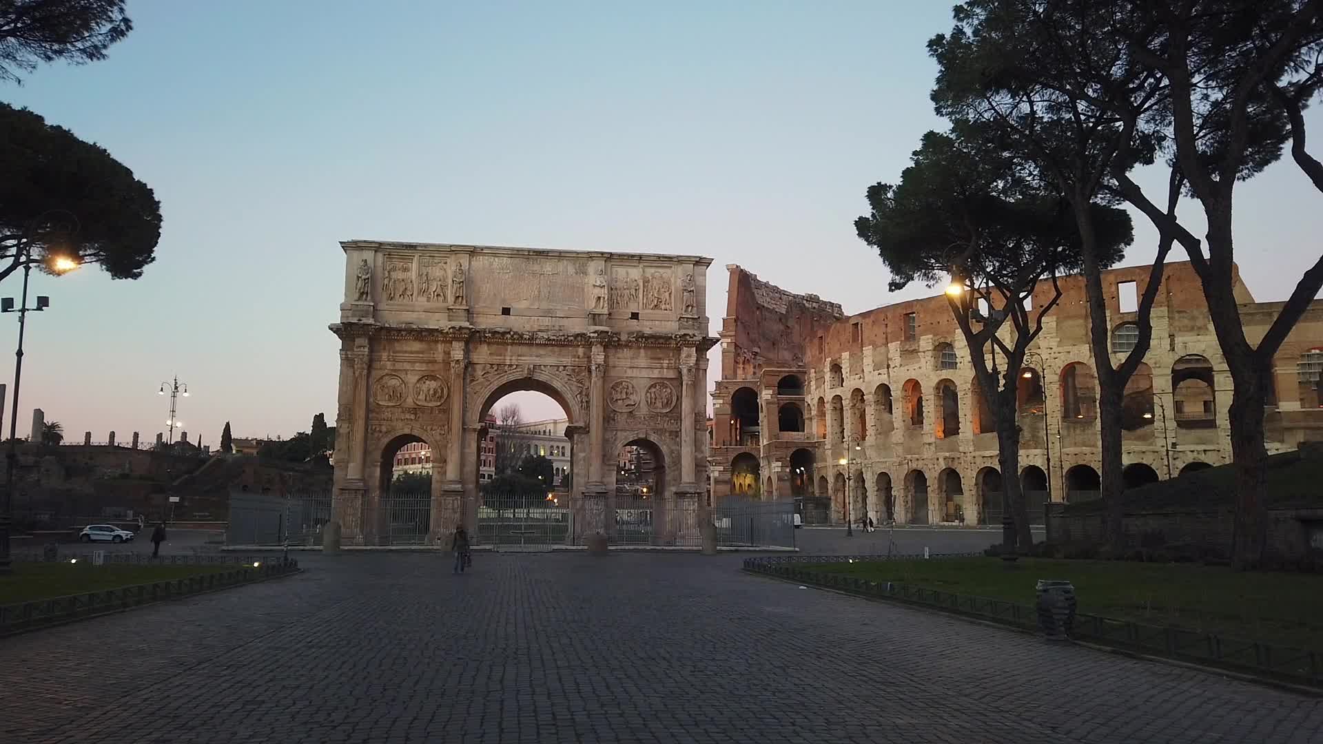 Colosseum deserted due to Covid-19 pandemic