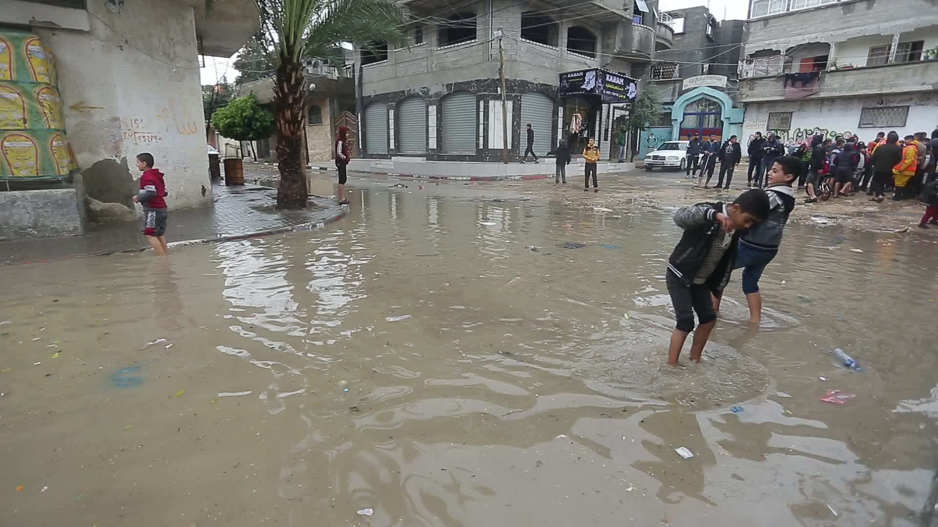 Heavy rain in Gaza