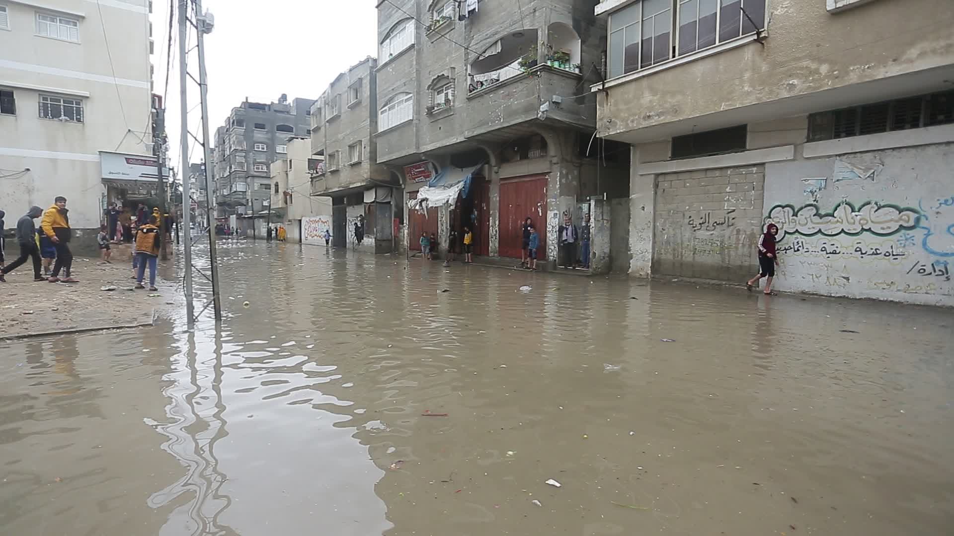 Heavy rain in Gaza
