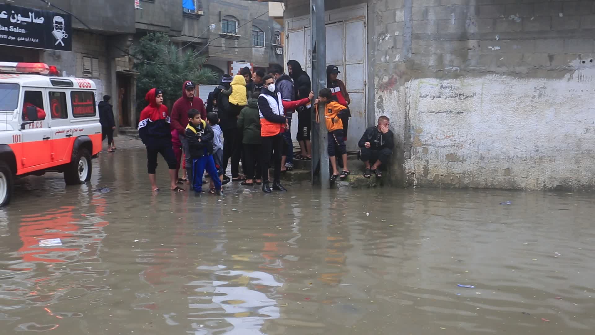 Heavy rain in Gaza