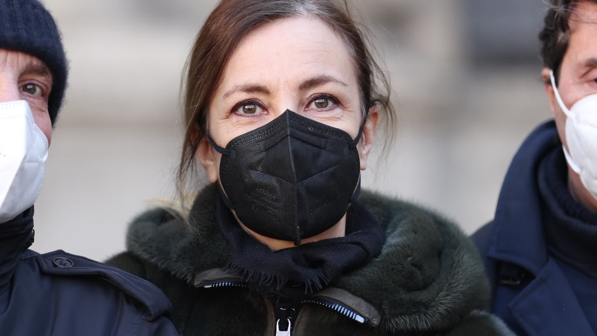 Flash mob by Fratelli D'Italia against the violence of New Year's Eve in Milan