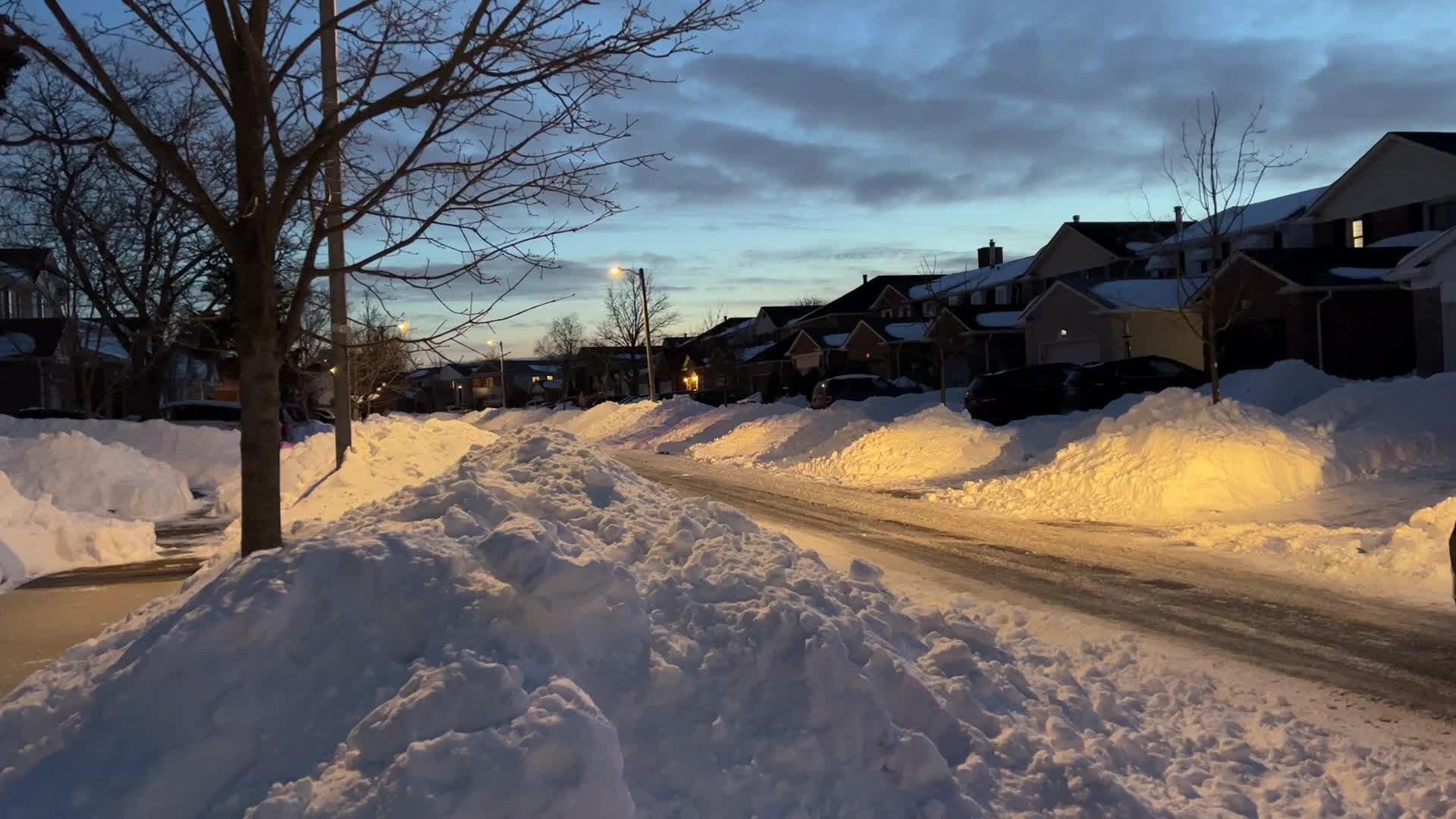 Aftermath of massive winter snowstorm in Toronto