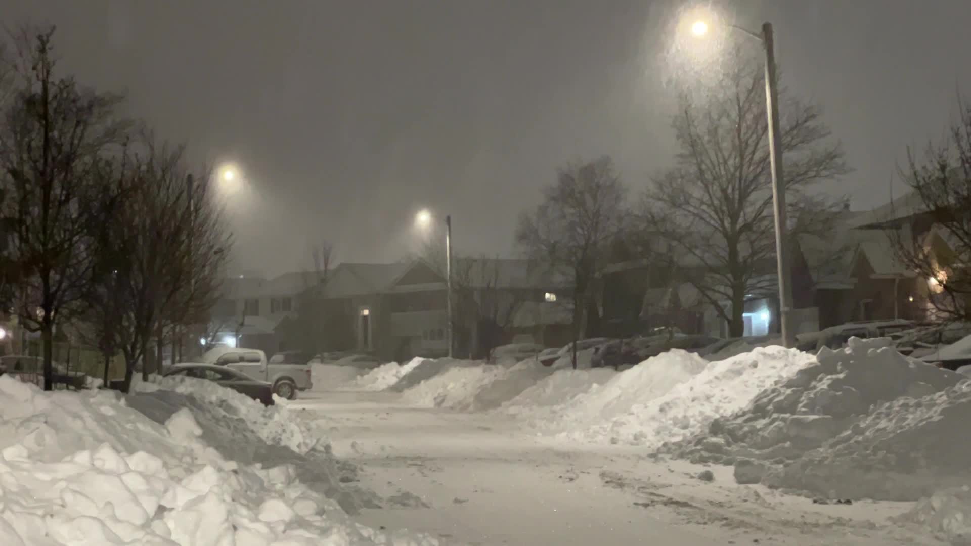 Aftermath of massive winter snowstorm in Toronto