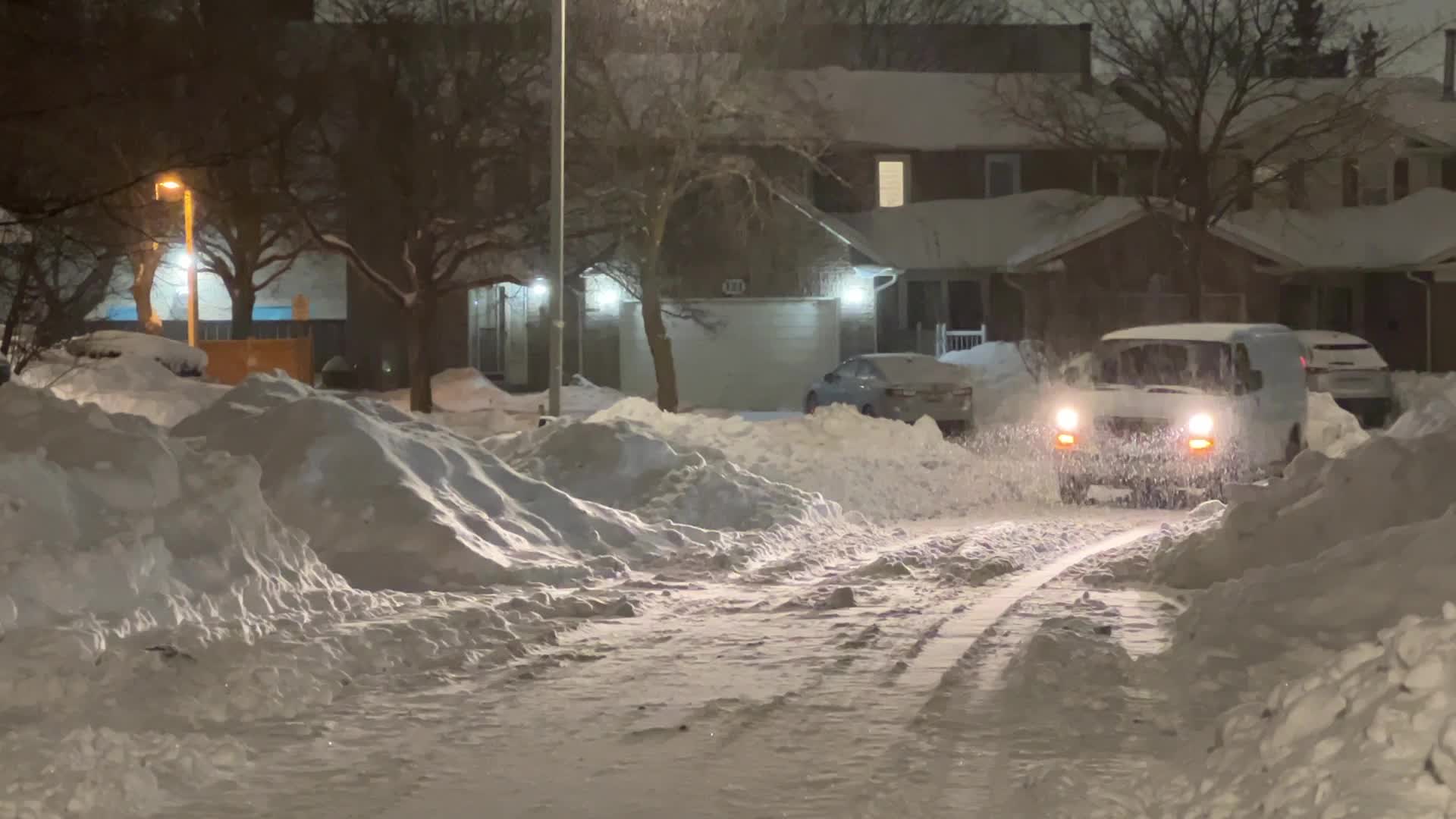 Aftermath of massive winter snowstorm in Toronto