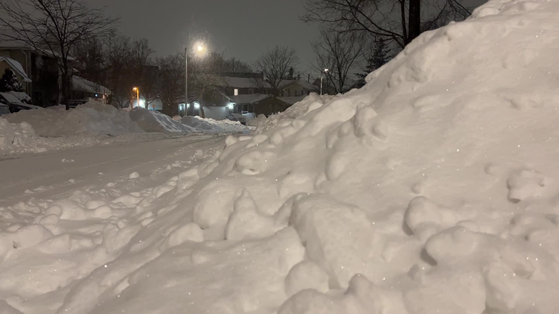 Aftermath of massive winter snowstorm in Toronto