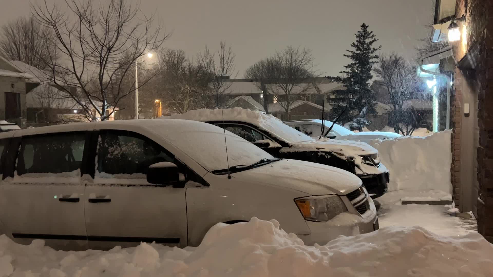 Aftermath of massive winter snowstorm in Toronto