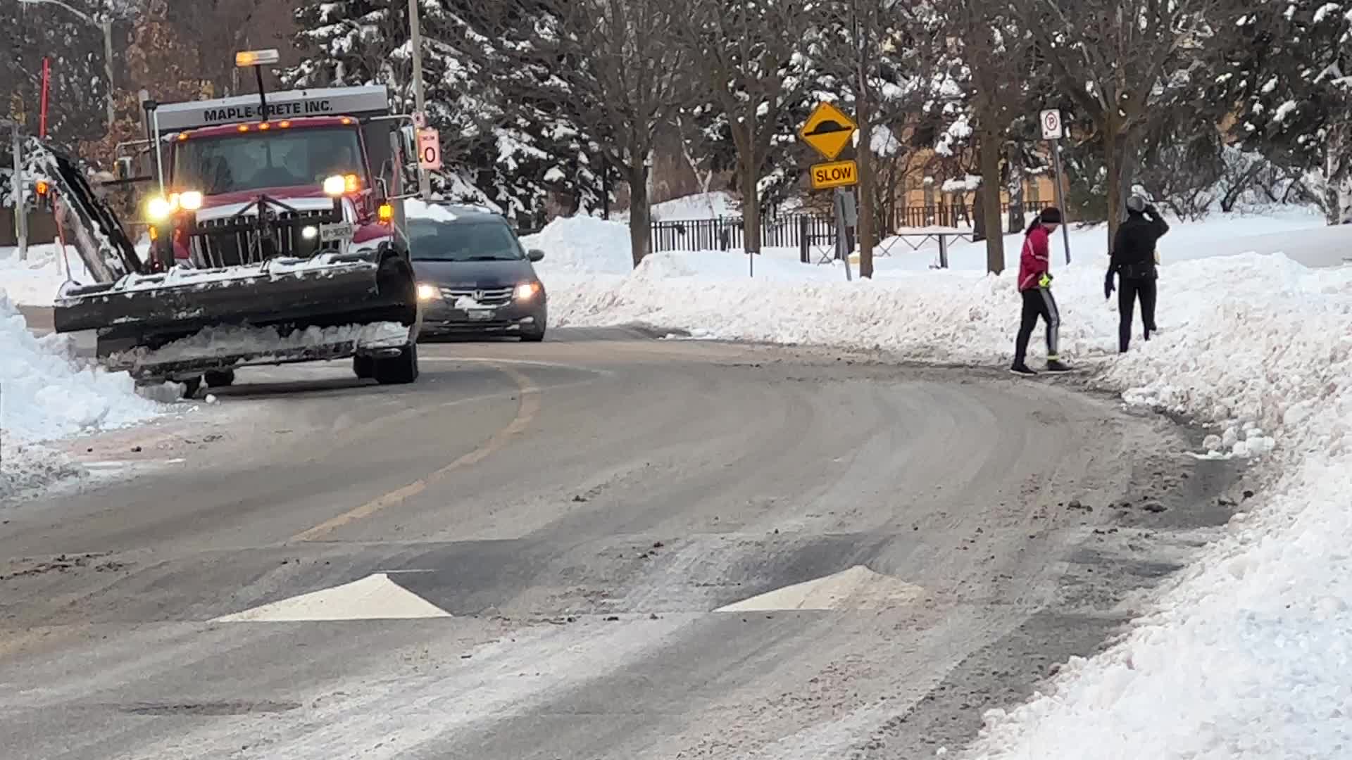 Aftermath of massive winter snowstorm in Toronto