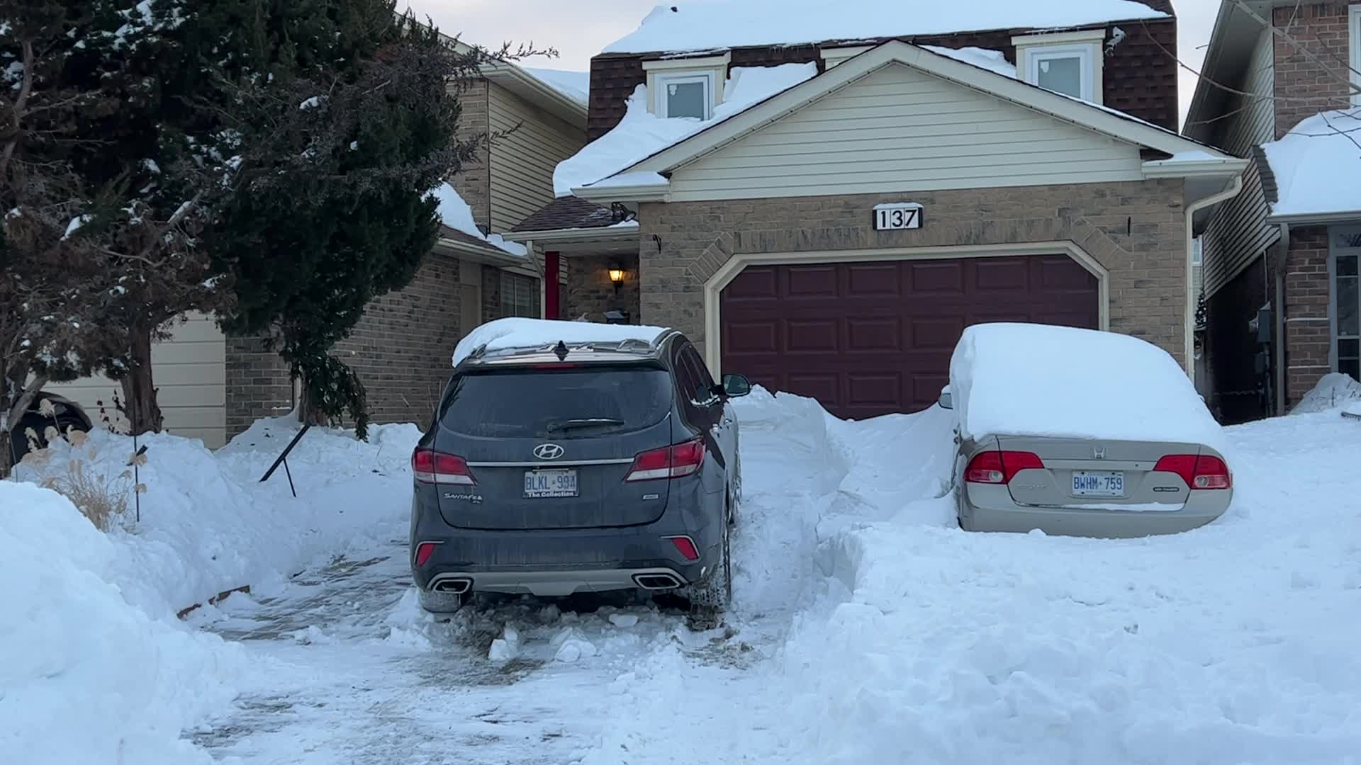 Aftermath of massive winter snowstorm in Toronto