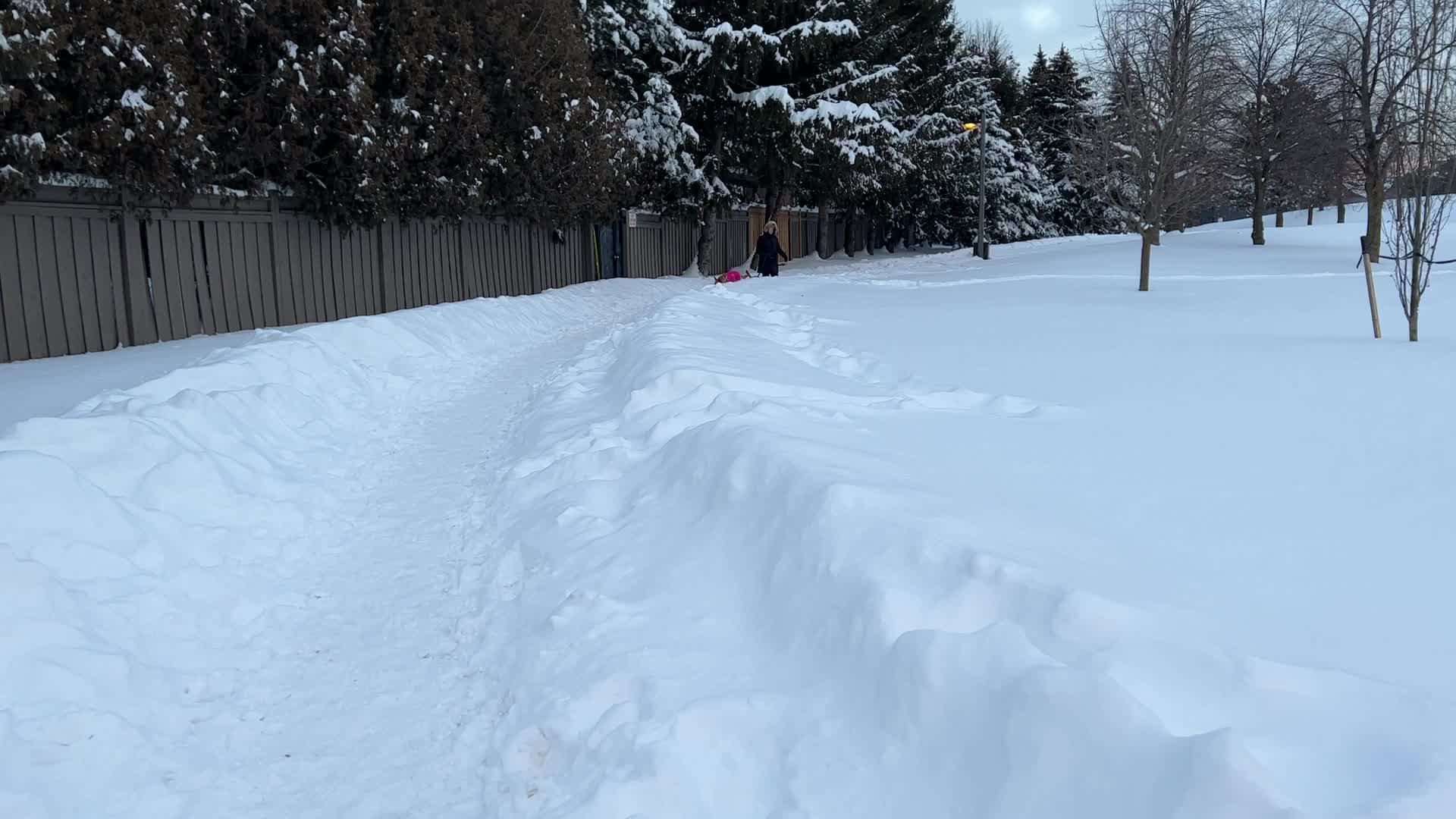 Aftermath of massive winter snowstorm in Toronto