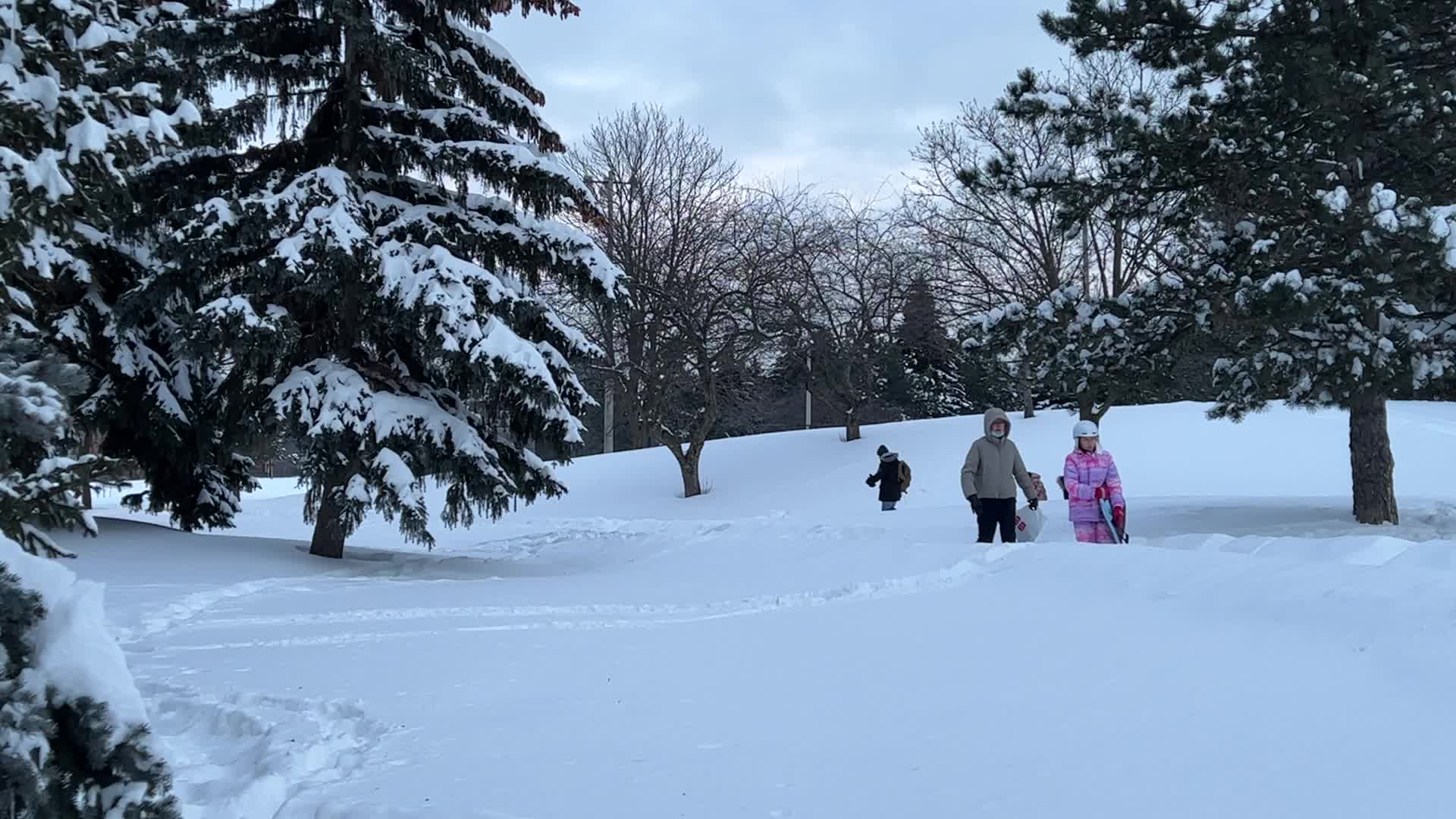 Aftermath of massive winter snowstorm in Toronto