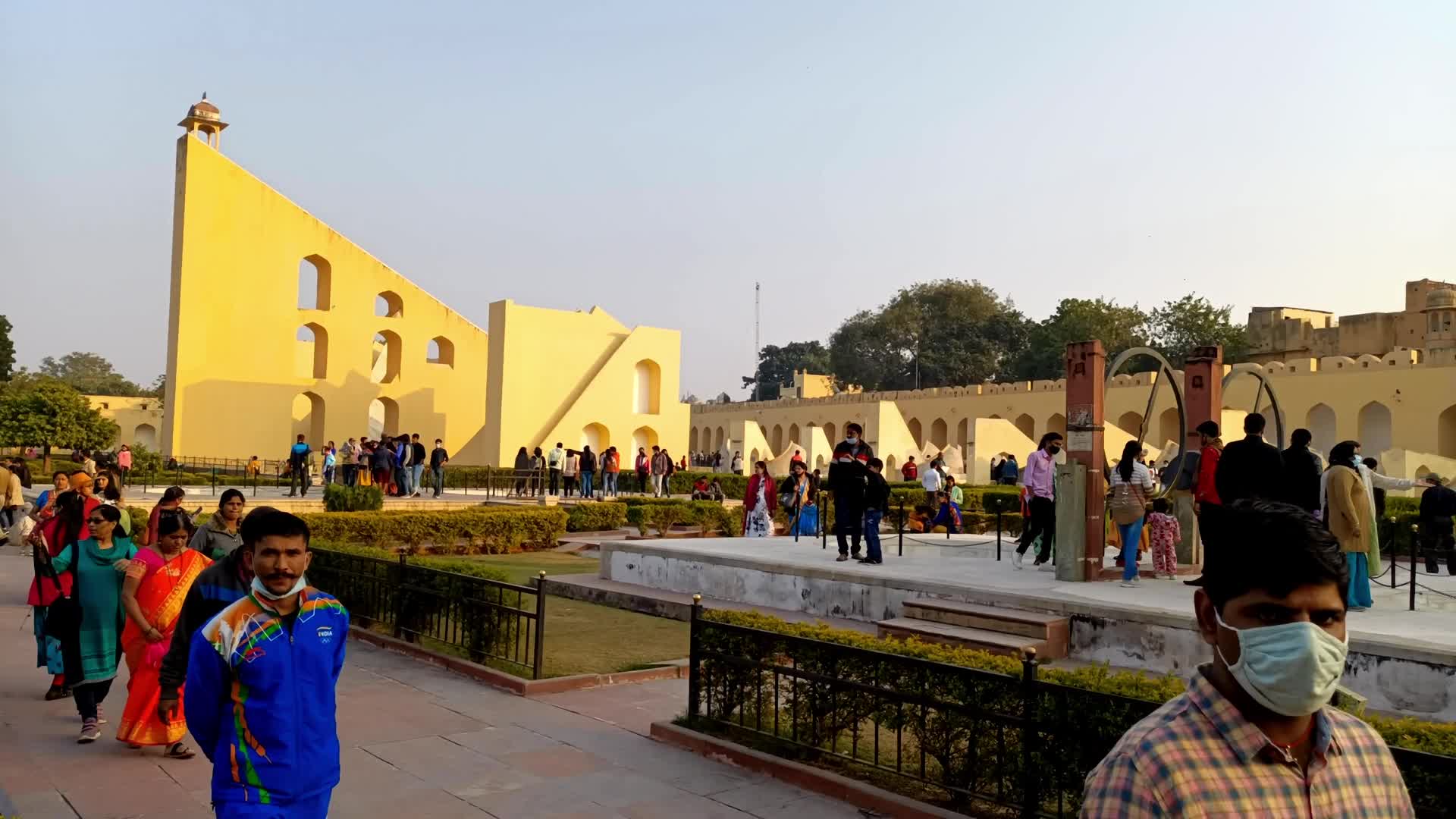 Tourists at Jantar Mantar in Jaipur