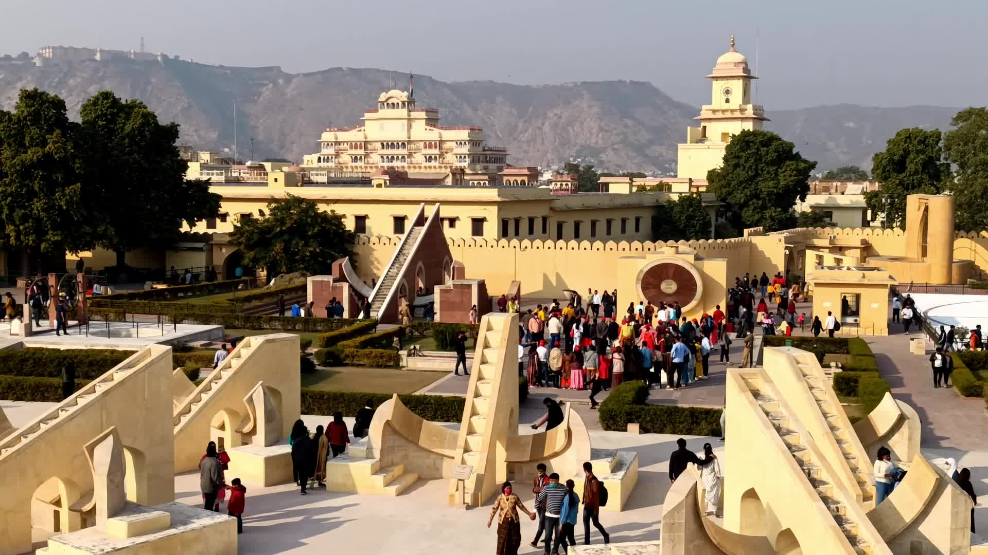 Tourists at Jantar Mantar in Jaipur