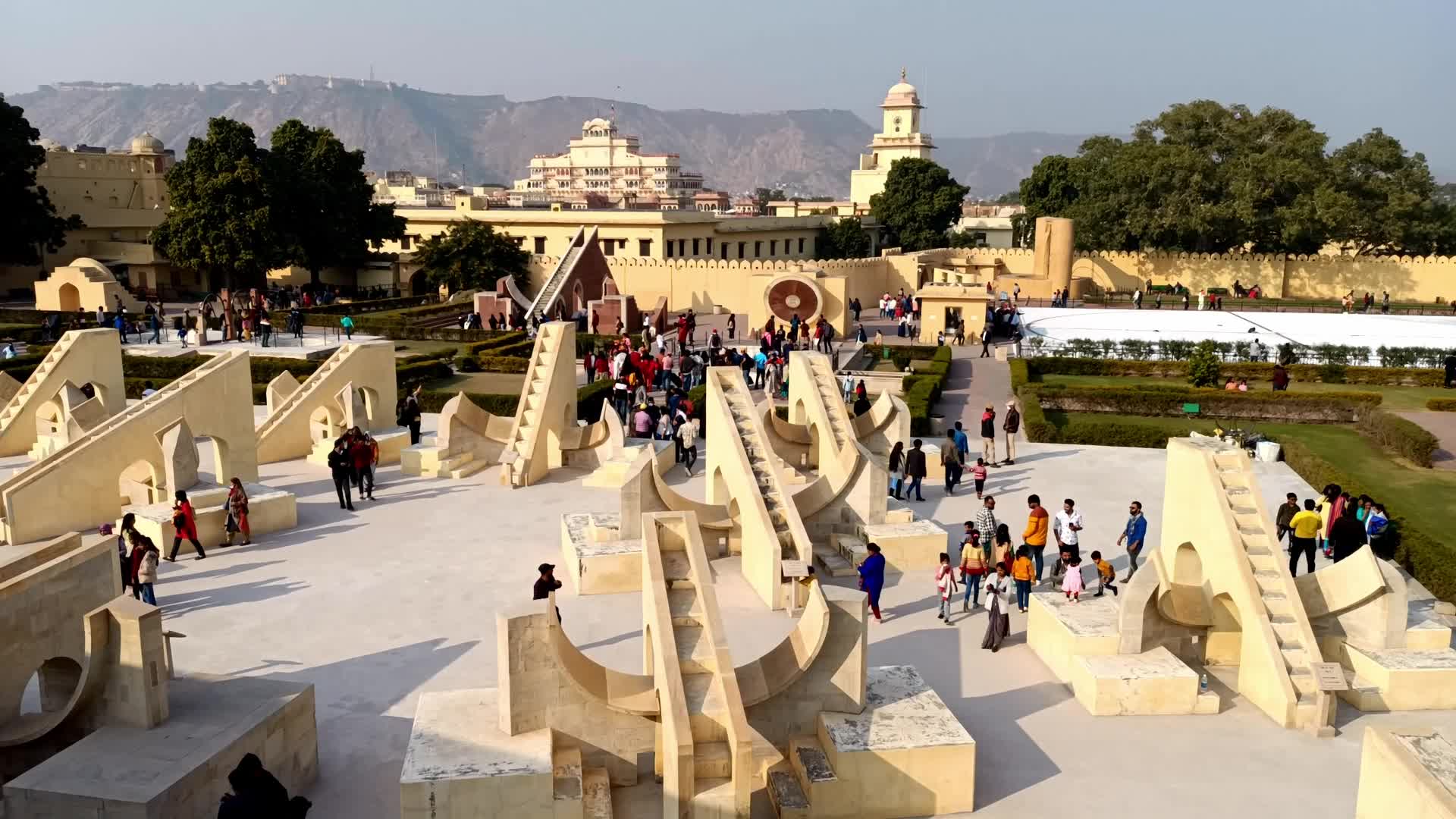 Tourists at Jantar Mantar in Jaipur