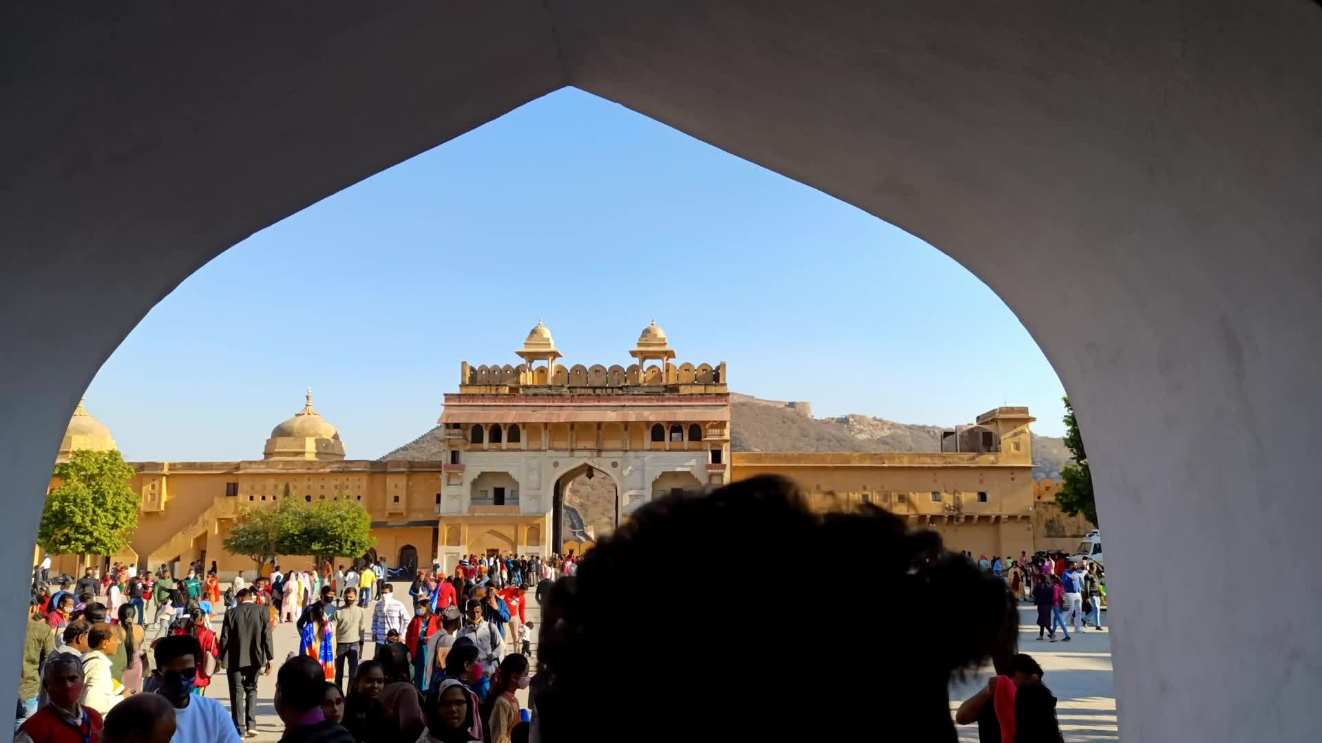 Tourists at Amer Fort in Jaipur