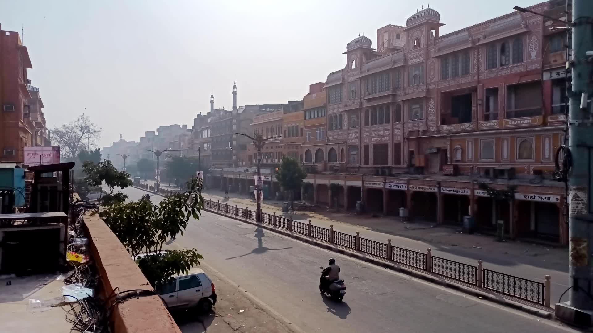 Coronavirus curfew in Jaipur, India
