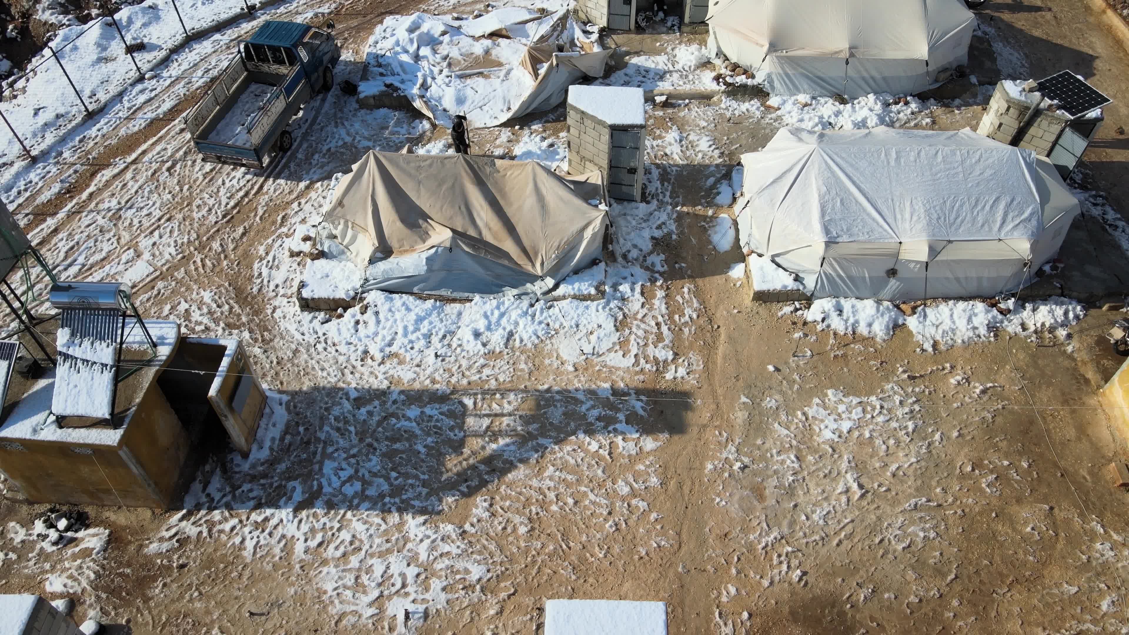 Snow storm hits refugee camps in northern Syria
