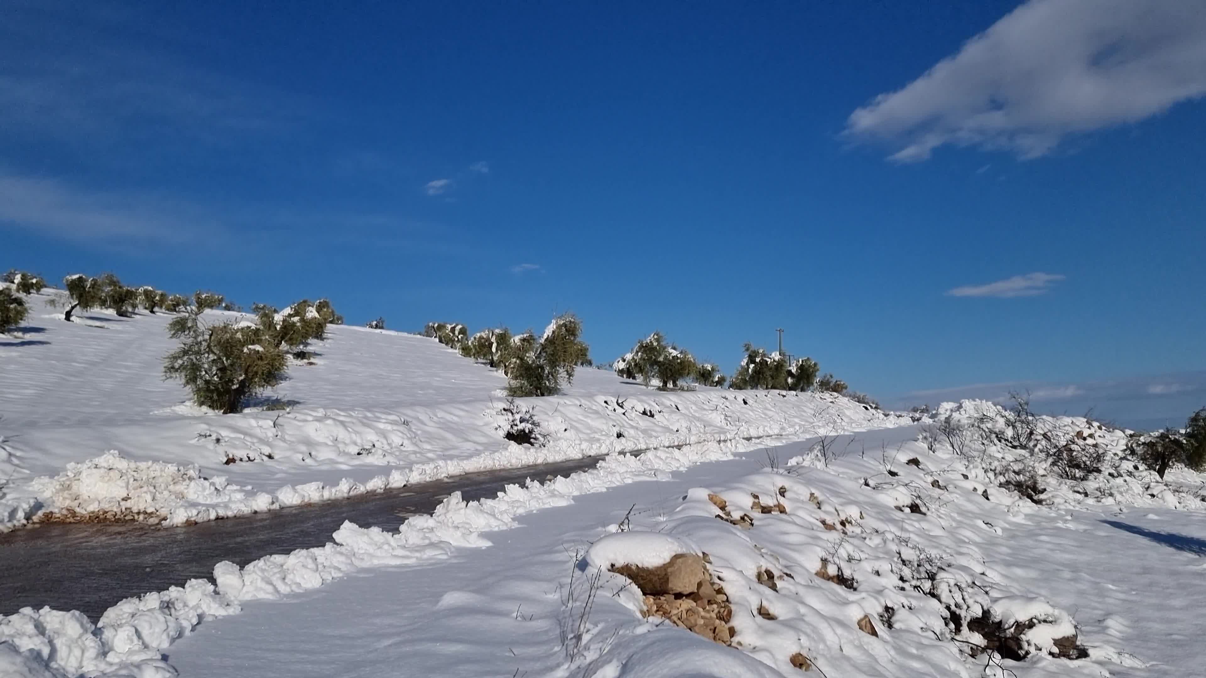 Snow storm hits refugee camps in northern Syria